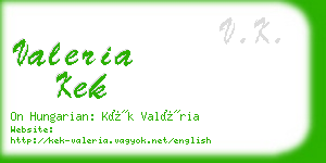 valeria kek business card